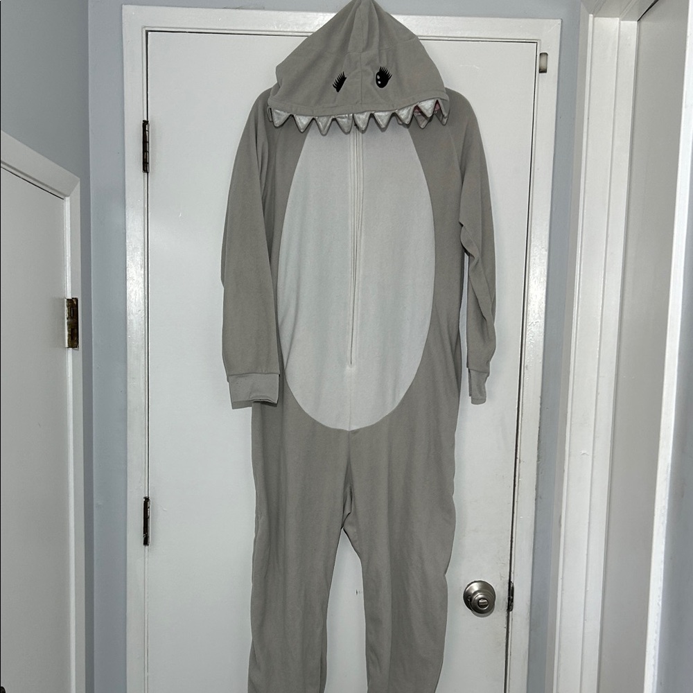 Joe Boxer Mama Shark Adult L Hooded Onesie Pajama Halloween Costume Cosplay